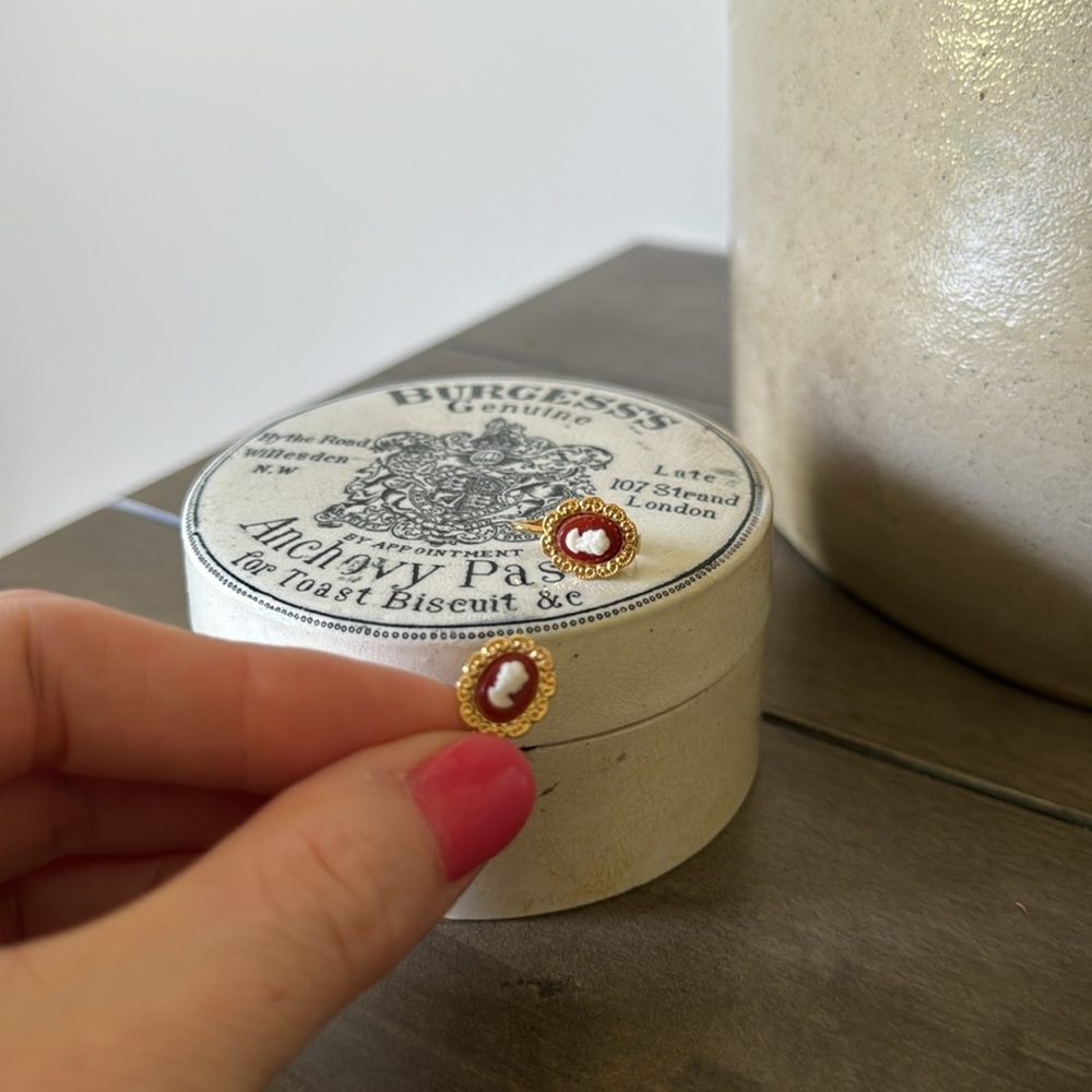 Vintage Park Lane Cameo Clip On Earrings